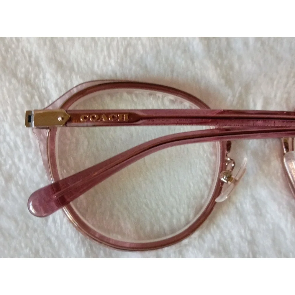 Coach HC5162 9331 Transparent Berry Rose Gold Eyeglass Frames 50-22-140
